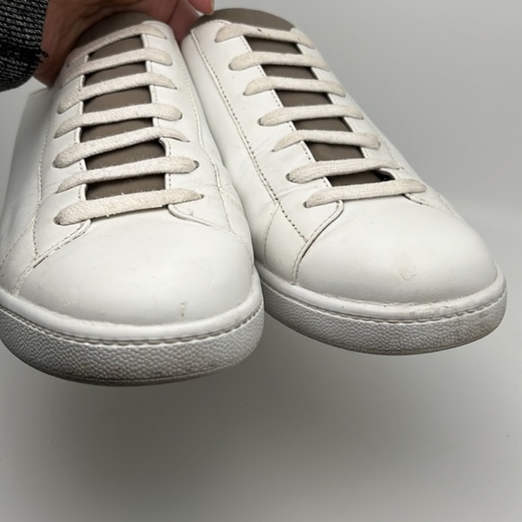 Vince Verrel Slip on Sneakers Open Back White Leather Low Top Shoes Size 8.5 - Picture 11 of 13